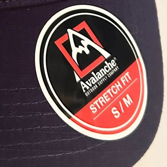 Avalanche Yellowstone Navy  Outdoorsman Stretch Fit S/M Cap NWT - Picture 5 of 5